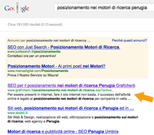 posizionamento nei motori di ricerca